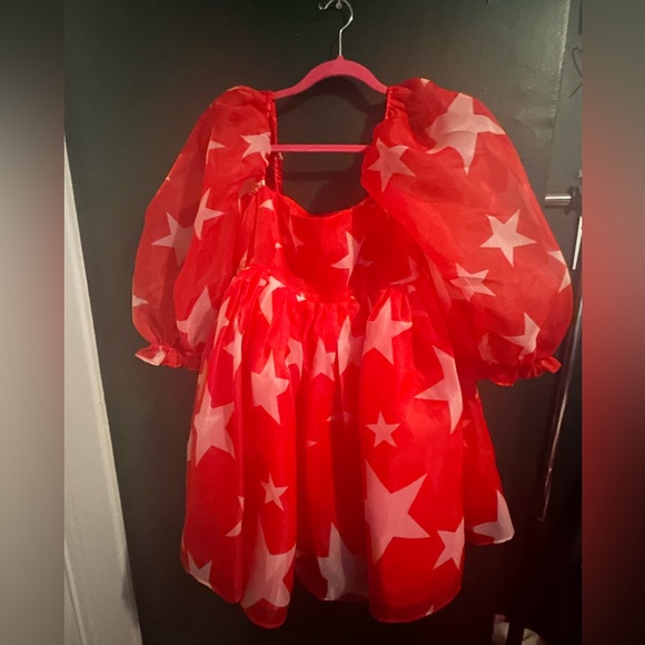 (SOLD) Selkie Star Puff Dress - Picture 2 of 3